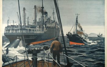 Walfangschiff Jan Wellem ca. 1937 (zeitgenössische Illustration)